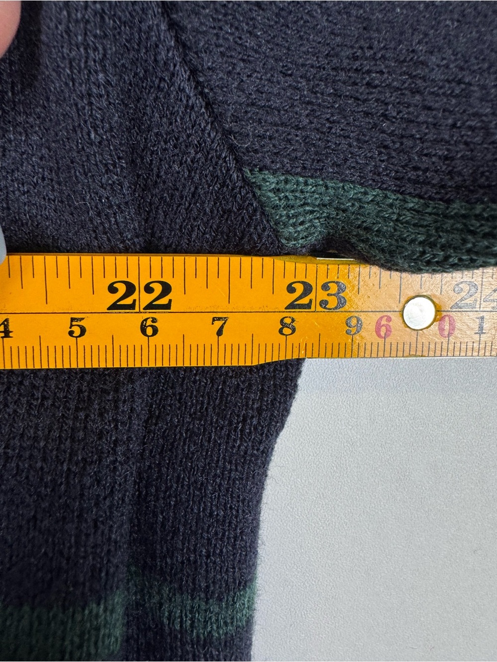 Anne Klein XL Navy Green Windowpane Sweater Blazer Gold Crest Buttons Equestrian - Picture 10 of 11